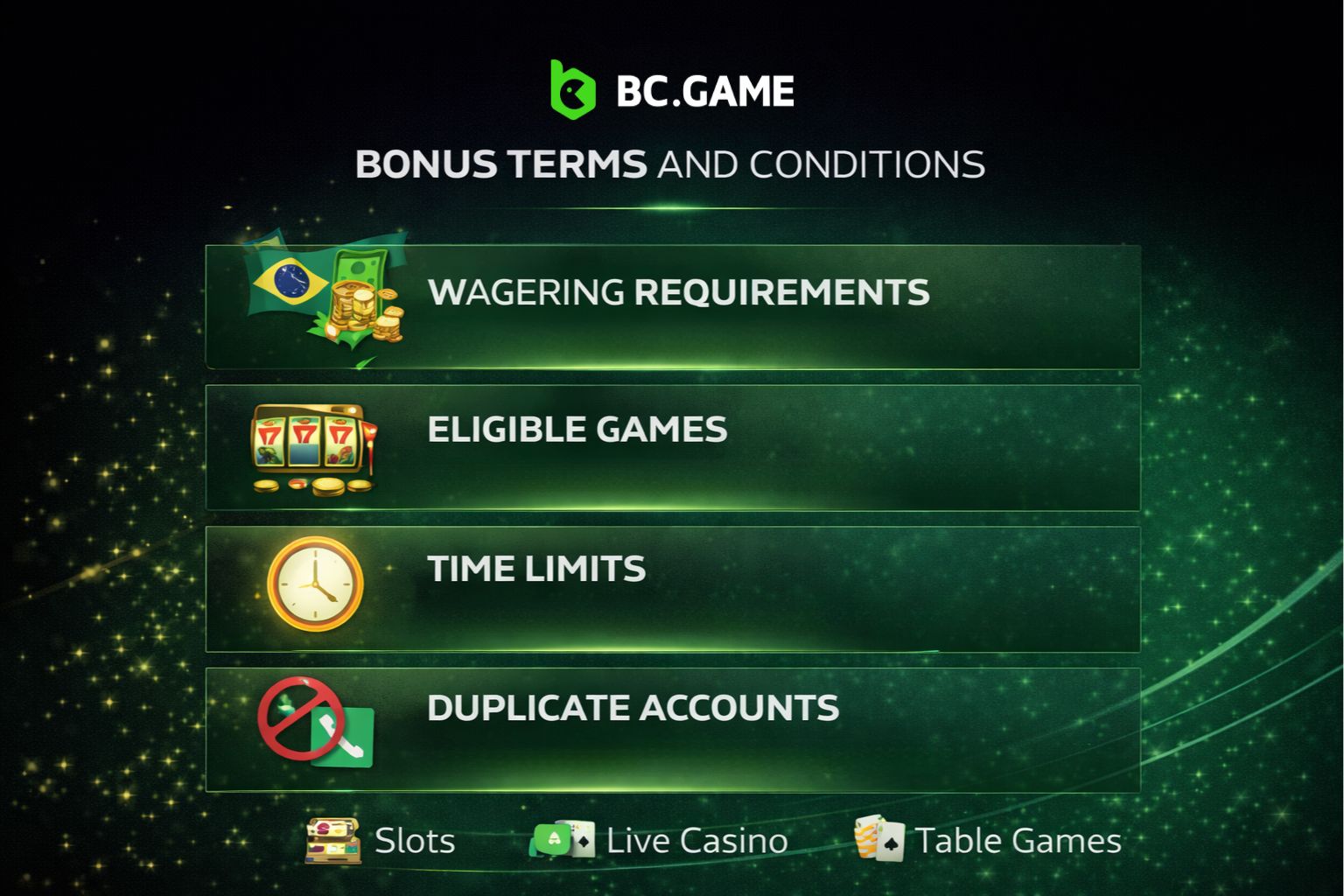 Bonus Terms and Conditions