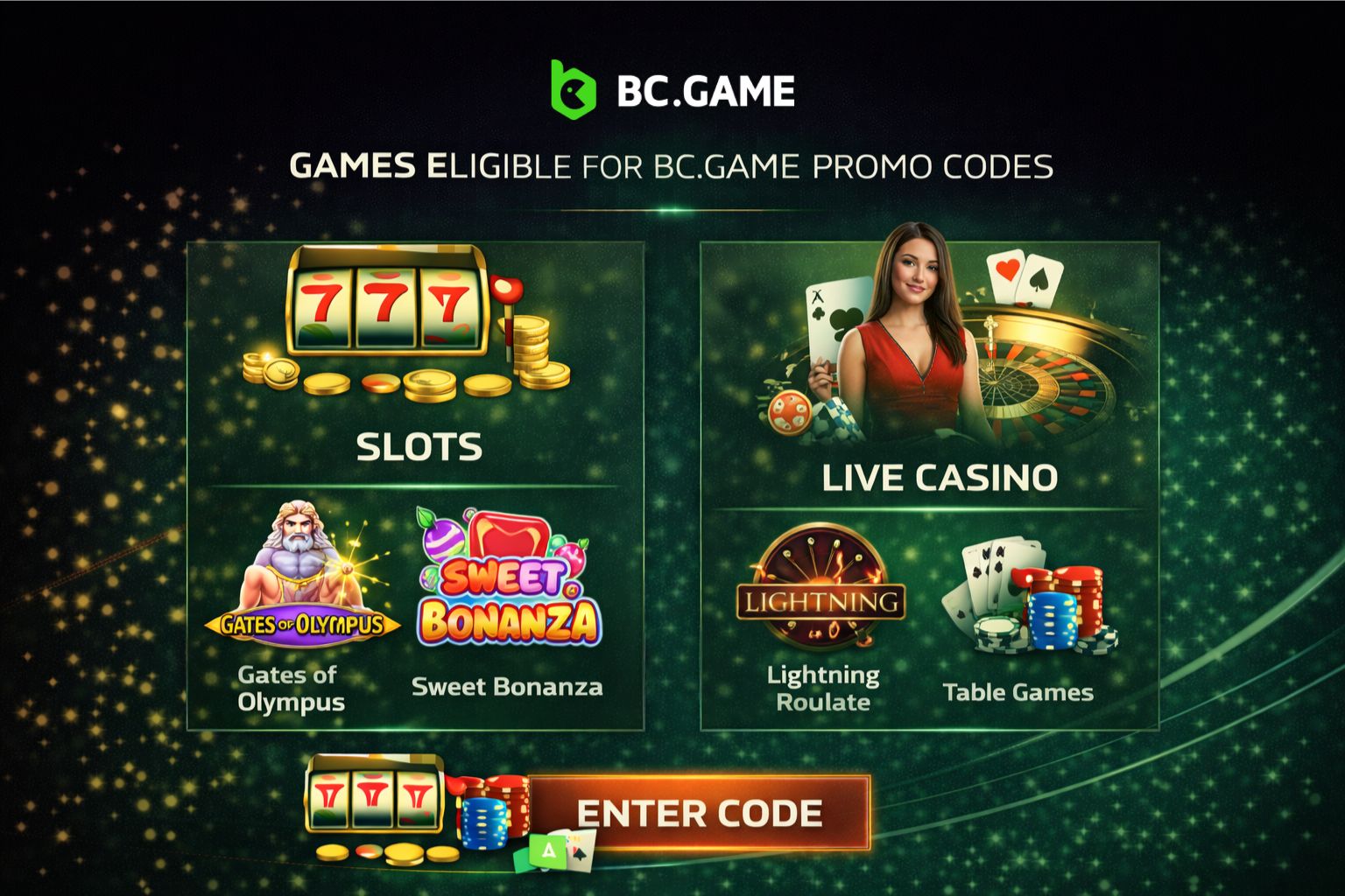 Games Eligible for BC.Game Promo Codes